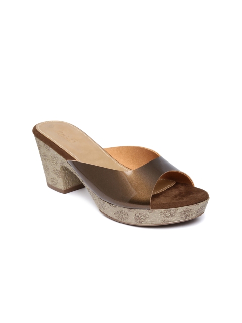 

Inc 5 Women Gold-Toned Solid Sandals
