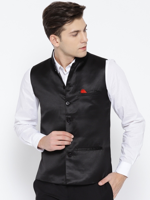 

RG DESIGNERS Black Nehru Jacket