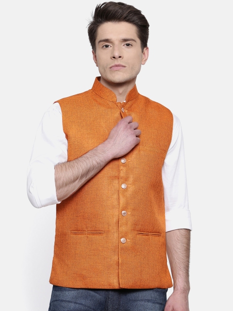 

RG DESIGNERS Orange Nehru Jacket