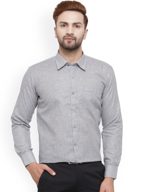 

JAINISH Men Grey Classic Slim Fit Solid Formal Shirt