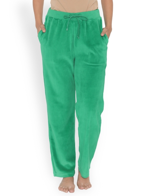 

Clovia Women Green Velvet Lounge Pants LB0005I11L