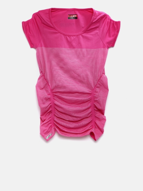 

Proline Active Women Pink Striped Top