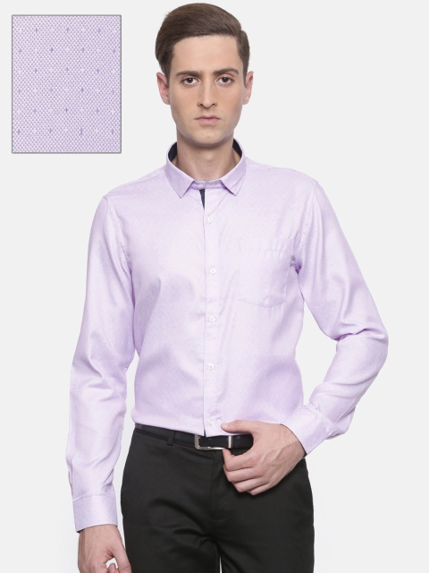 

Excalibur Men Lavender Contemporary Regular Fit Self Design Formal Shirt