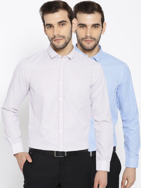 

Excalibur Men Assorted Contemporary Regular Fit Striped Formal Shirt