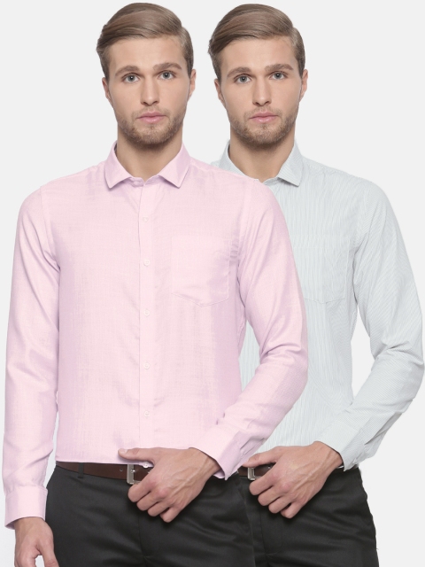 

Excalibur Men Assorted Pack of 2 Contemporary Regular Fit Formal Shirt