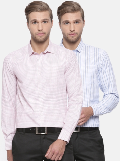 

Excalibur Men Pack of 2 Assorted Regular Fit Formal Shirts