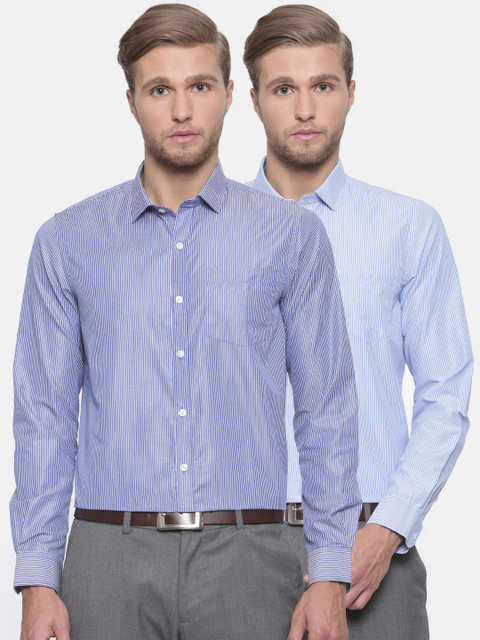 

Excalibur Men Assorted Contemporary Regular Fit Striped Formal Shirt