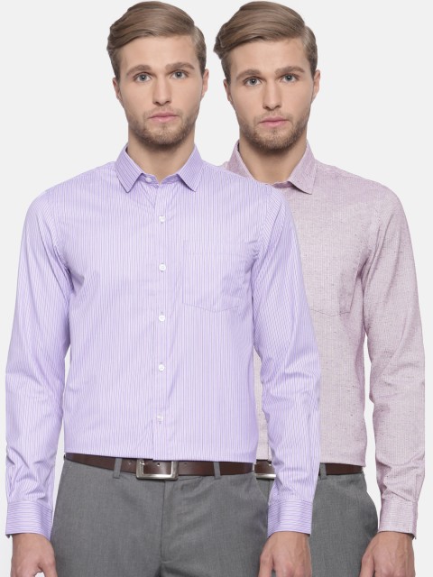 

Excalibur Men Assorted Pack of 2 Slim Fit Formal Shirts