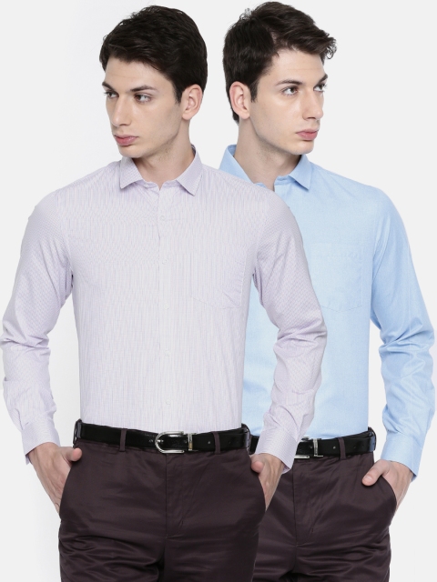 

Excalibur Men Assorted Pack of 2 Contemporary Regular Fit Formal Shirt