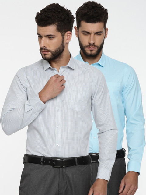 

Excalibur Men Assorted Pack of 2 Contemporary Regular Fit Formal Shirt