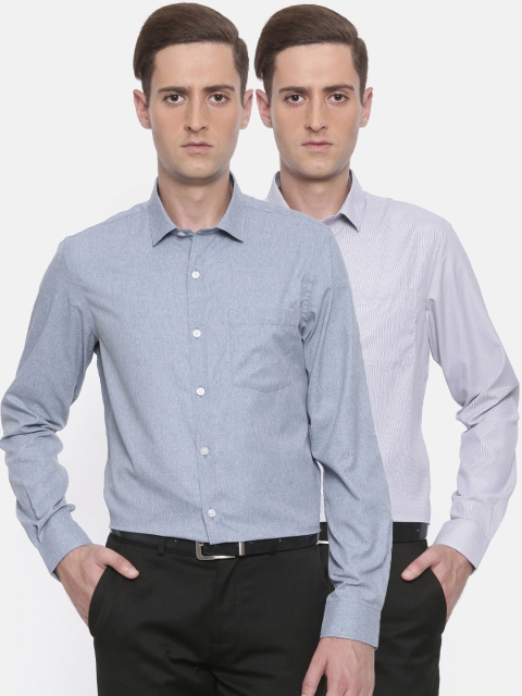 

Excalibur Men Assorted Pack of 2 Contemporary Regular Fit Formal Shirt