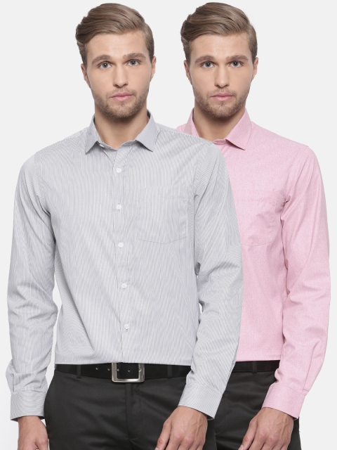 

Excalibur Men Pack of 2 Assorted Regular Fit Formal Shirts
