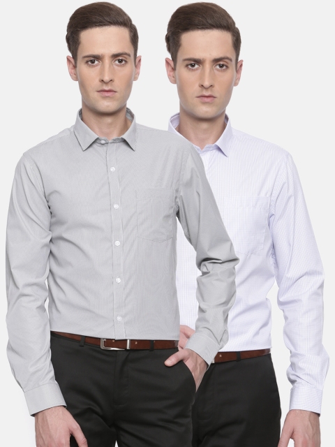 

Excalibur Men Pack of 2 Formal Shirts, Assorted