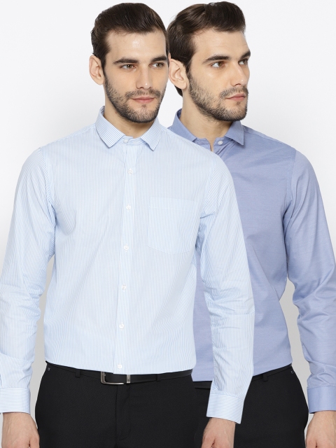 

Excalibur Men Assorted Pack of 2 Slim Fit Formal Shirt