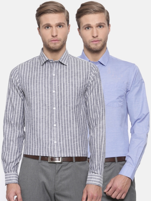 

Excalibur Men Assorted Pack of 2 Slim Fit Formal Shirt