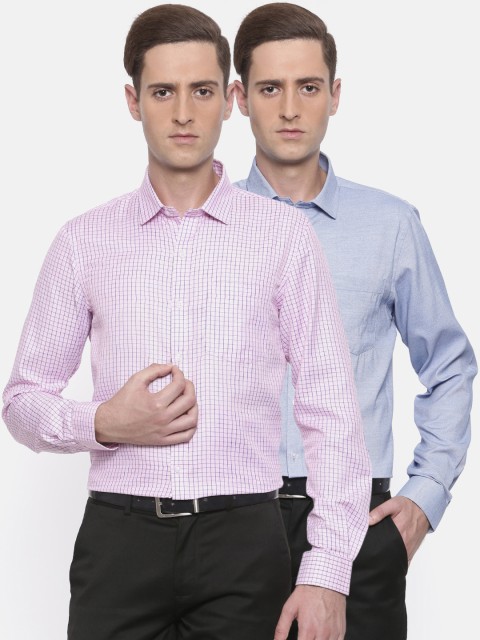 

Excalibur Men Assorted Pack of 2 Contemporary Regular Fit Formal Shirt