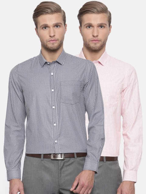 

Excalibur Men Assorted Contemporary Regular Fit Checked Formal Shirt