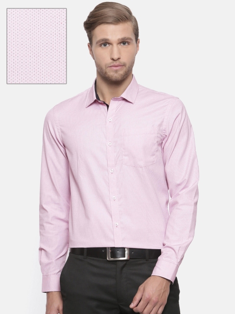 

Excalibur Men Pink Contemporary Slim Fit Self-Design Formal Shirt