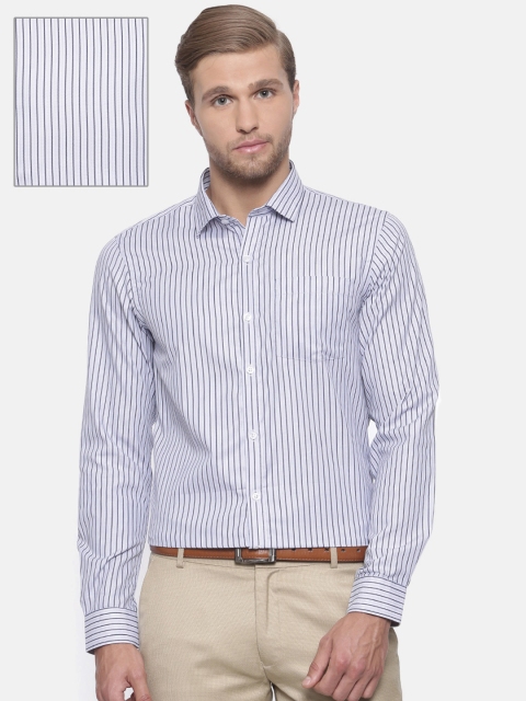 

Excalibur Men Blue Contemporary Regular Fit Striped Formal Shirt