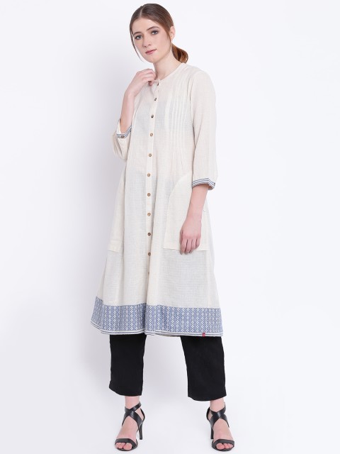 

Biba Women Assorted Solid A-Line Kurta