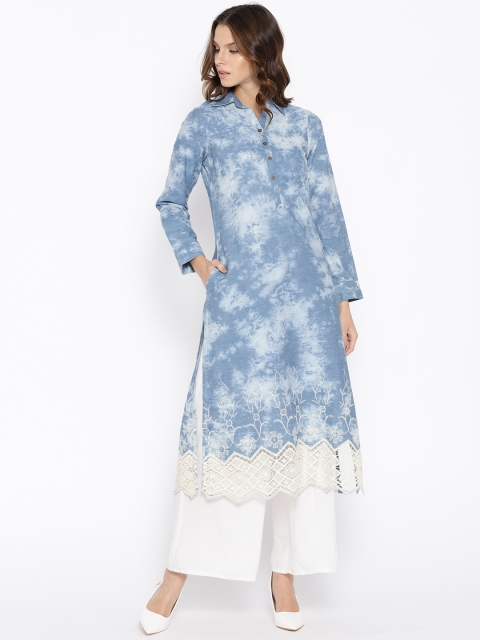 

Biba Women Assorted Dyed A-Line Kurta