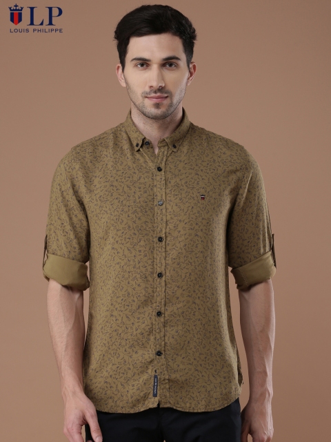 

Louis Philippe Sport Men Khaki Super Slim Fit Printed Casual Shirt