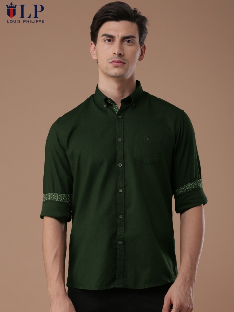 

Louis Philippe Sport Men Green Slim Fit Self-Design Casual Shirt