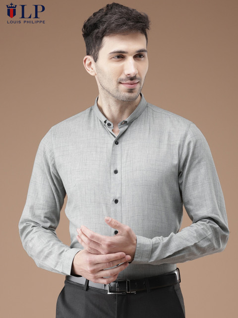

Louis Philippe Sport Men Grey Slim Fit Checked Formal Shirt