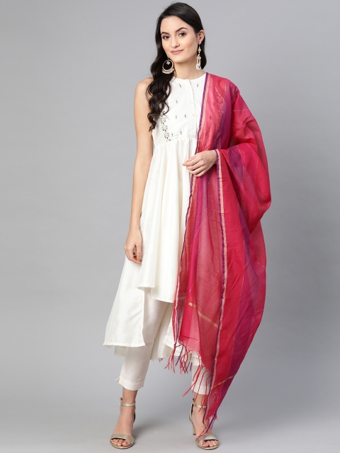 

Biba Pink & Purple Solid Dupatta