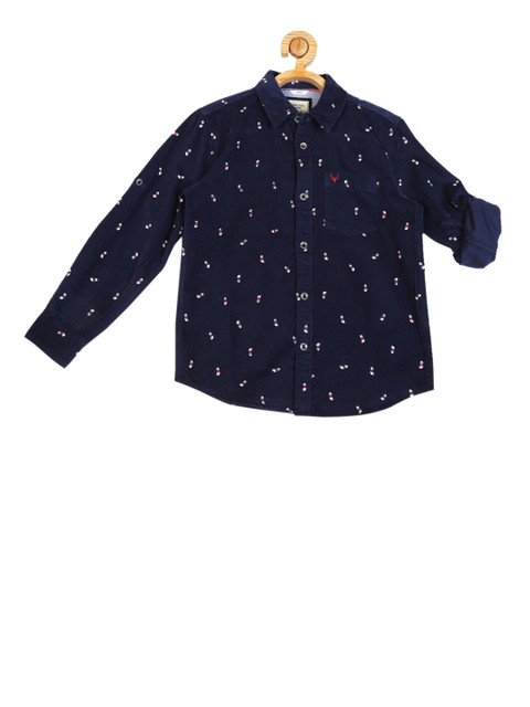 

Allen Solly Junior Boys Navy Blue Regular Fit Printed Casual Shirt