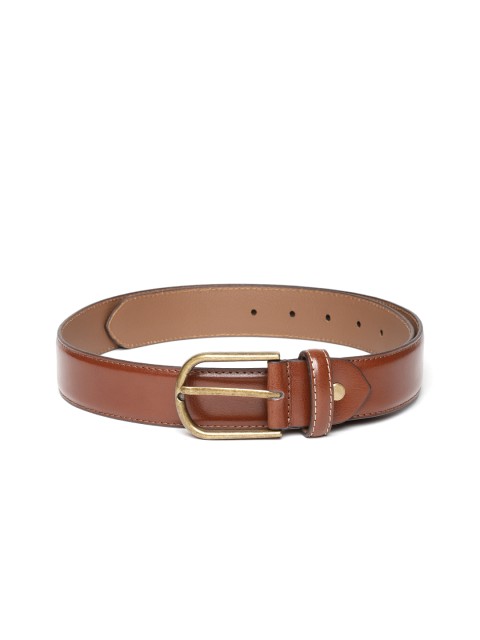 

INVICTUS Men Tan Brown Solid Leather Belt
