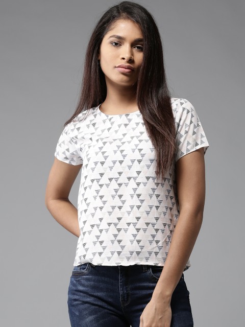 

Moda Rapido Women White Printed Top
