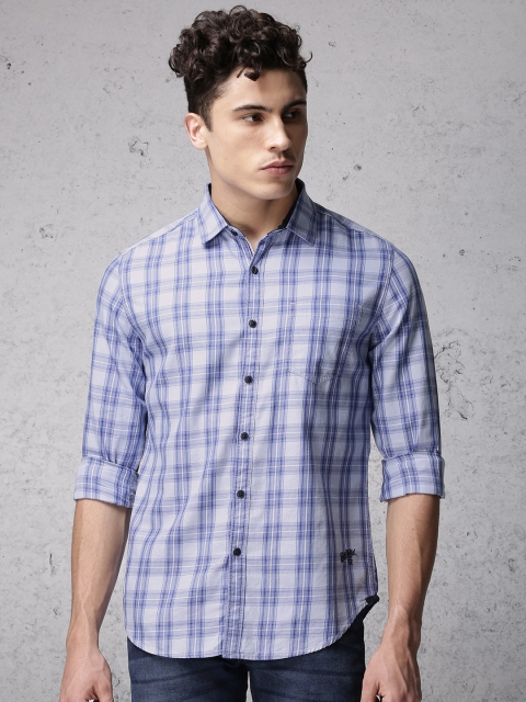 

Ecko Unltd Men Blue Slim Fit Checked Casual Shirt
