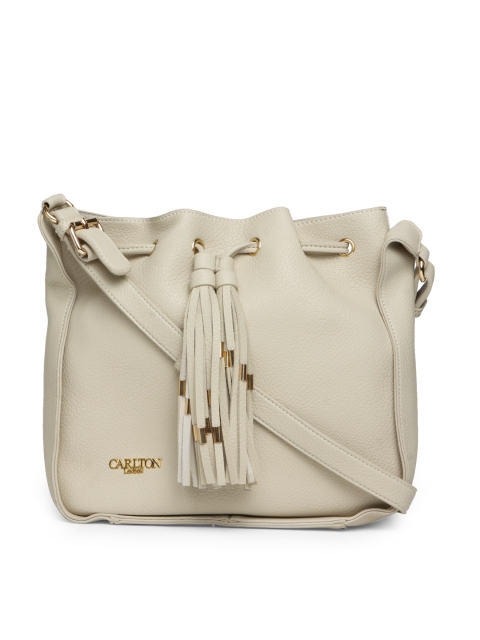 

Carlton London Off-White Solid Shoulder Bag