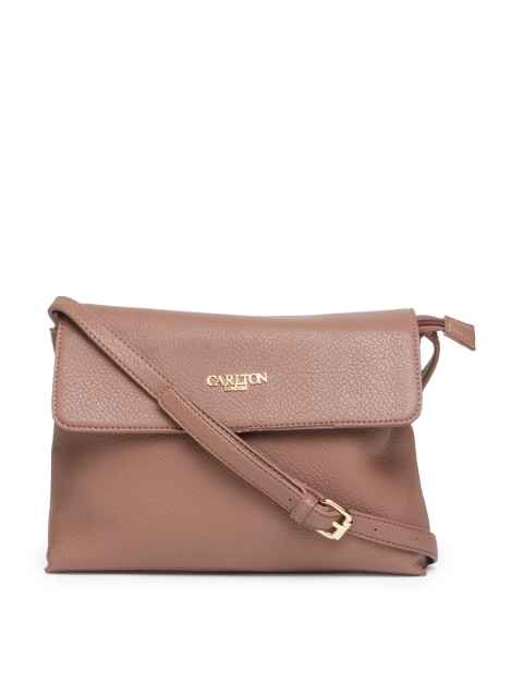 

Carlton London Taupe Solid Sling Bag