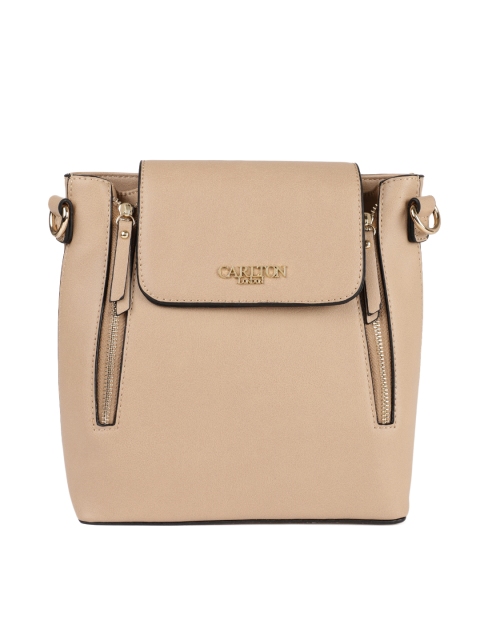 

Carlton London Taupe Solid Sling Bag