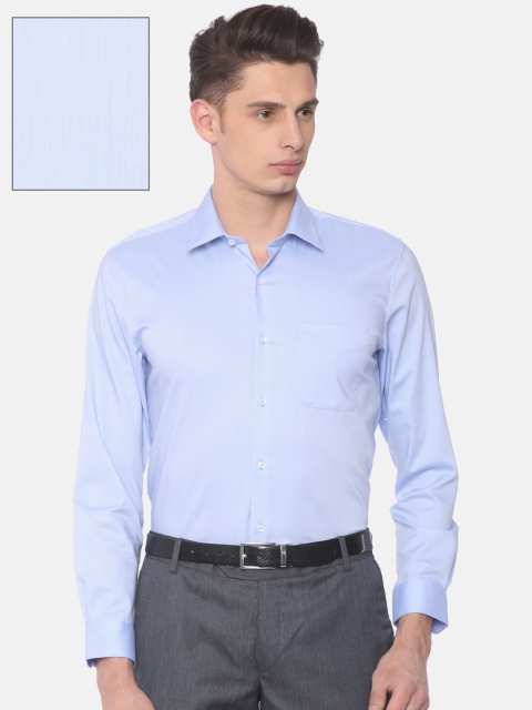 

Peter England Elite Men Blue Slim Fit Self Design Formal Shirt