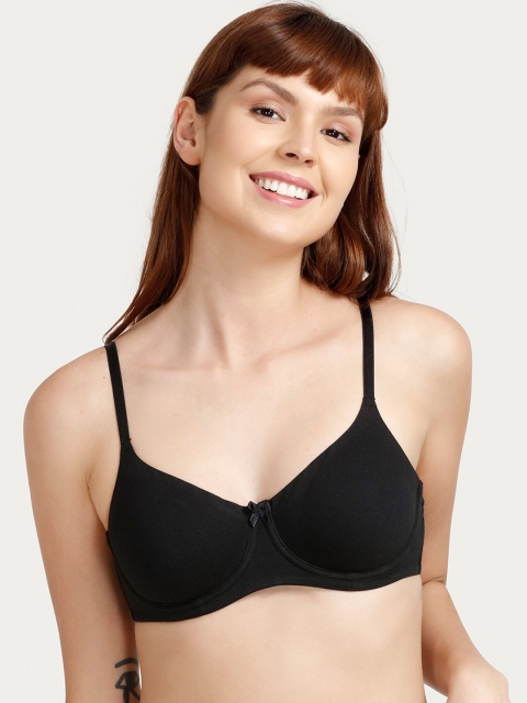 

Zivame Black Solid Underwired Non Padded T-shirt Bra ZIZ1290020EBLAK