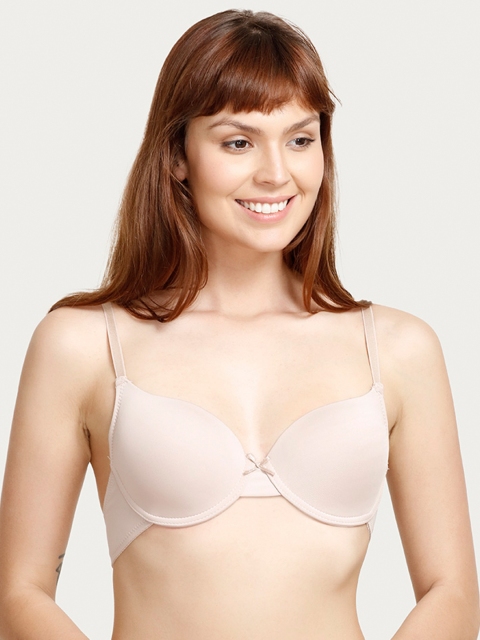 

Zivame Beige Solid Underwired Lightly Padded T-shirt Bra ZI1140CORE0NUDE