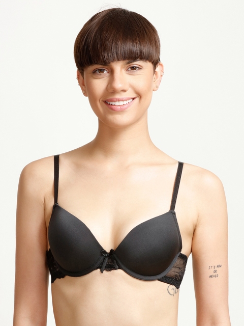 

Zivame Black Solid Underwired Lightly Padded T-shirt Bra ZI1015FASHBLACK
