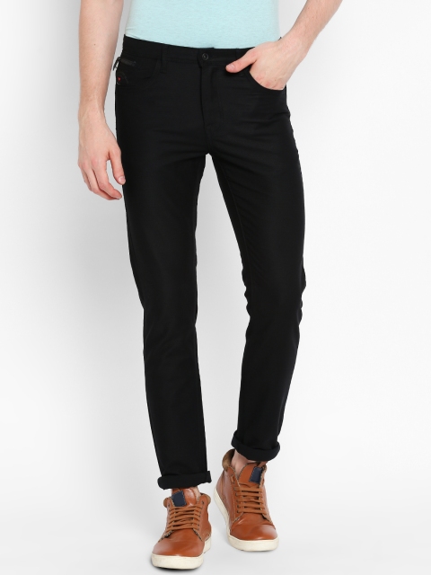

Rex Straut Jeans Men Black Slim Fit Mid-Rise Clean Look Stretchable Jeans