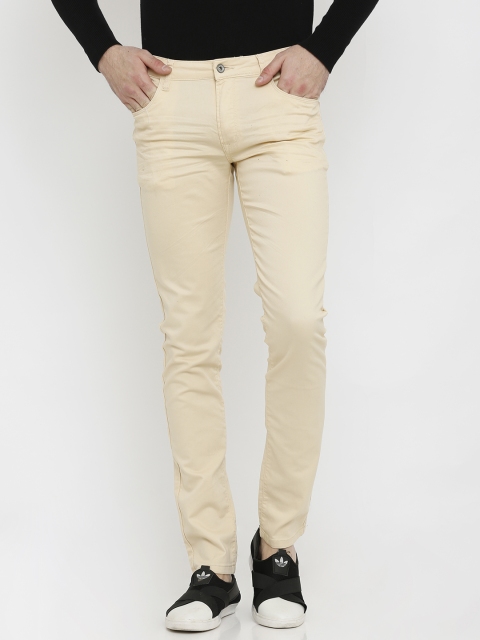 

Rex Straut Jeans Men Khaki Slim Fit Mid-Rise Clean Look Stretchable Jeans