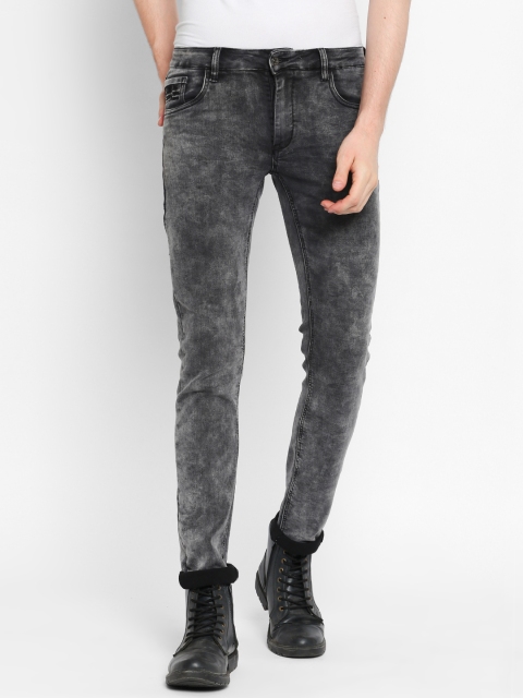 

Rex Straut Jeans Men Grey Slim Fit Mid-Rise Clean Look Stretchable Jeans