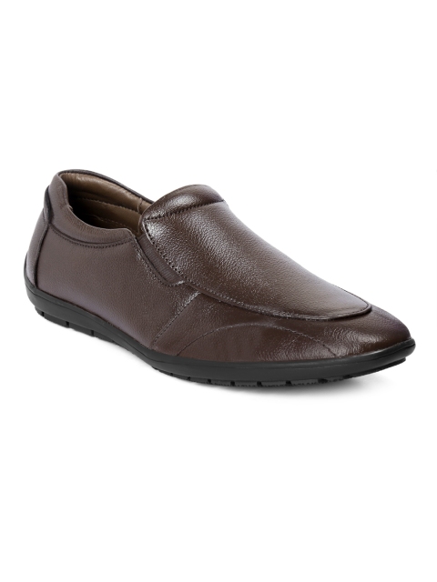 

bacca bucci Men Brown Leather Slip-On Shoes