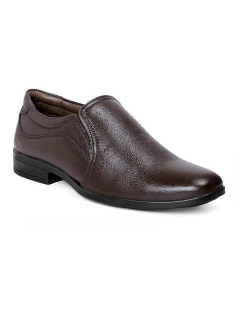 

bacca bucci Men Brown Leather Formal Slip-On Shoes
