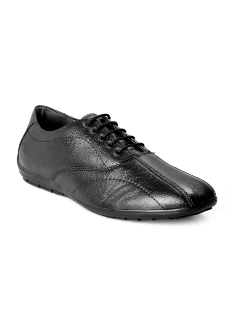 

bacca bucci Men Black Leather Formal Derbys