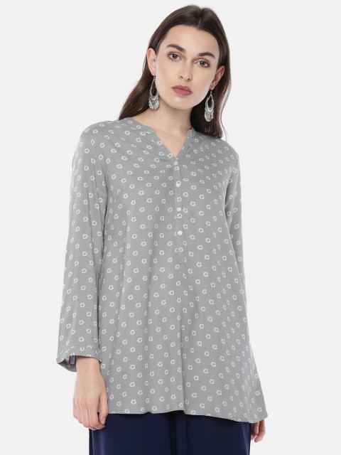

Melange by Lifestyle Women Grey Printed Kurti