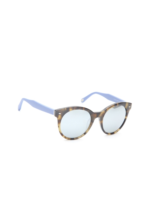

Fossil Women Mirrored Oval Sunglasses 2055/S XNZ 51T4, Blue