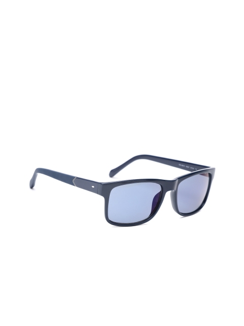 

Fossil Unisex Rectangle Sunglasses FOS 3061/S YGO 57XT, Blue