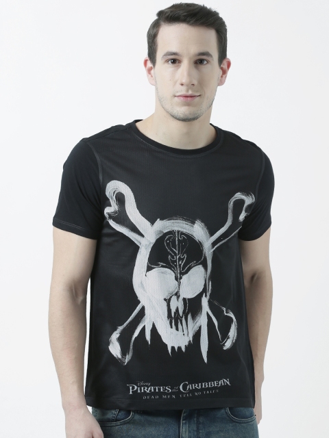 

Disney by Wear Your Mind Men Black Printed Round Neck T-shirt